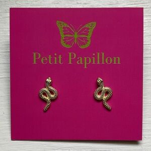 14k Gold Vermeil Snake Studs